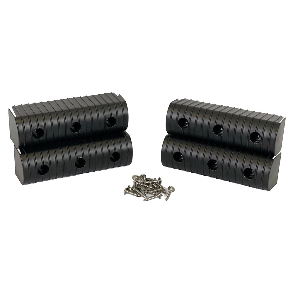 Caliber BunkWrap End Cap 2x6 Black Accessory Kit with Stainless Steel Hardware (4-Pack)