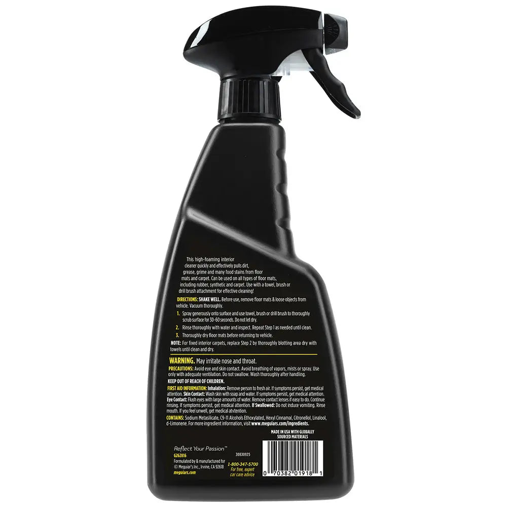 Meguiar's G262816 Foaming Floor Mat and Carpet Cleaner - 16oz