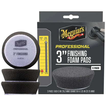 Meguiar's Professional 3-inch Finishing Foam Pads 3-Pack for Auto Detailing