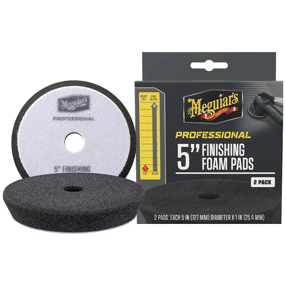Meguiar's Professional 5-Inch Finishing Foam Pads 2-Pack for Automotive Polishing and Detailing