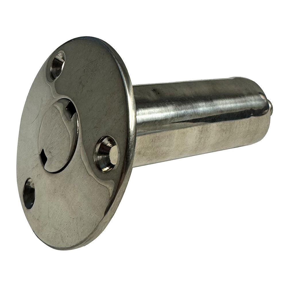 TACO Marine F16-3475 Stainless Steel Twist Lock Base for J-Lock Sunshade - 15 Degree