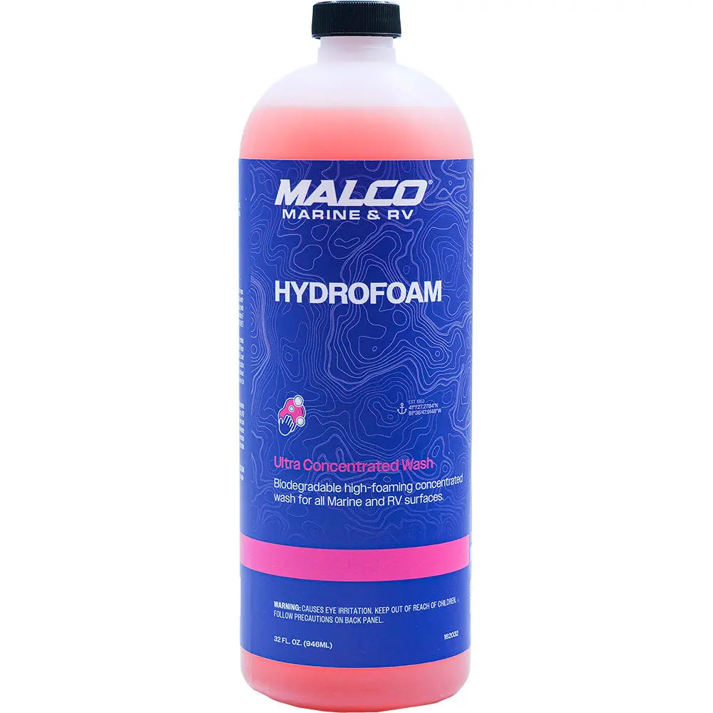 Malco HydroFoam Ultra Concentrated Boat Wash - 32oz for Marine and Boat Surfaces