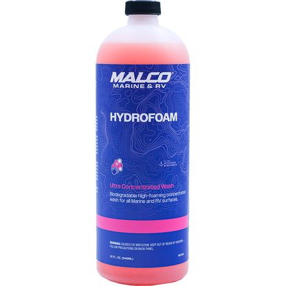 Malco HydroFoam Ultra Concentrated Boat Wash - 32oz for Marine and Boat Surfaces
