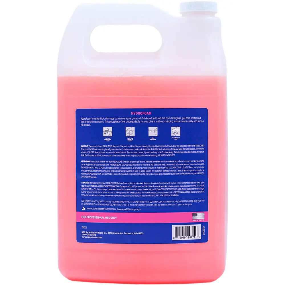 Malco HydroFoam Ultra Concentrated Boat Wash - 1 Gallon for Marine Surface Cleaning
