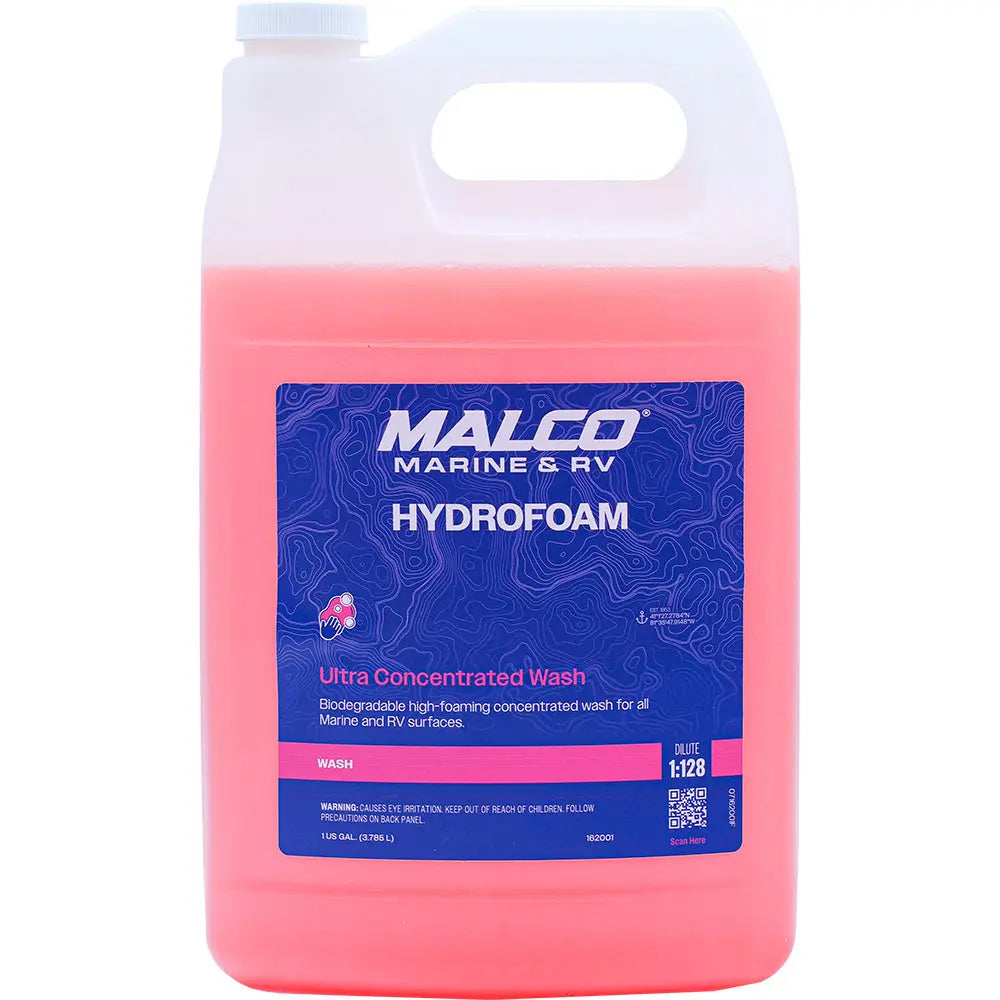 Malco HydroFoam Ultra Concentrated Boat Wash - 1 Gallon for Marine Surface Cleaning