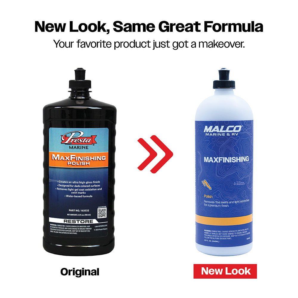 Malco MaxFinishing Polish - 32oz All-in-One Swirl Remover and Polish
