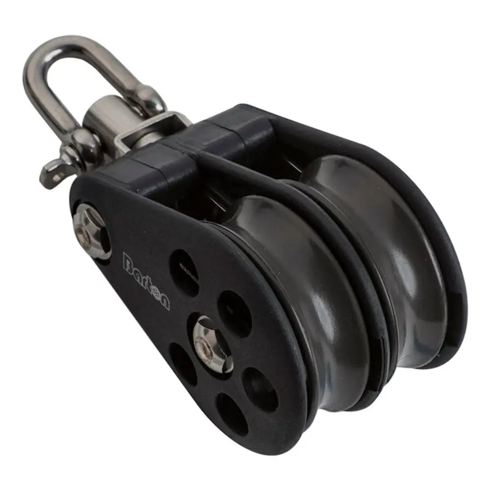 Barton Marine Size 5 54mm Double Swivel Pulley Block with Plain Bearing - Marine Yacht Rigging