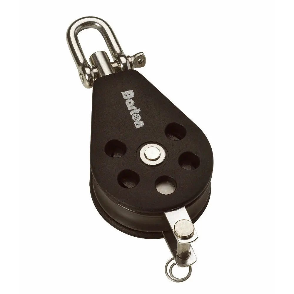 Barton Marine Size 2 35mm Plain Bearing Pulley Block with Swivel & Becket