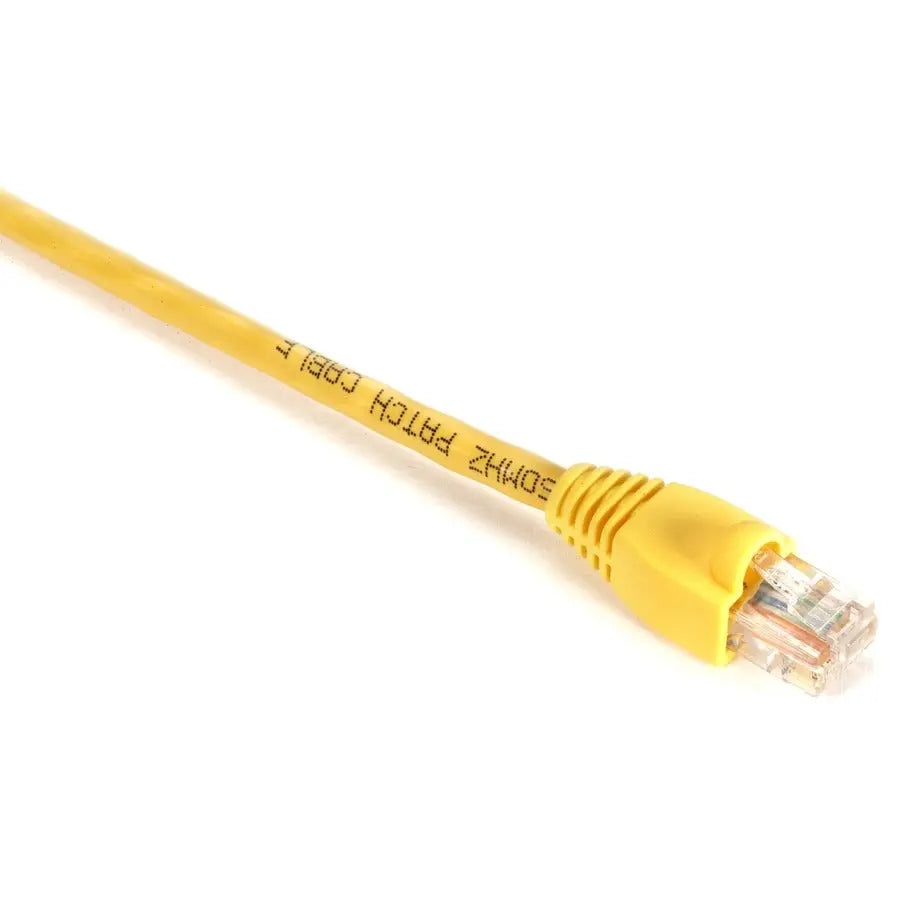 Black Box GigaBase Cat.5e UTP Patch Network Cable - 1 Foot Yellow Ethernet Cable for High-Speed Data and PoE Applications