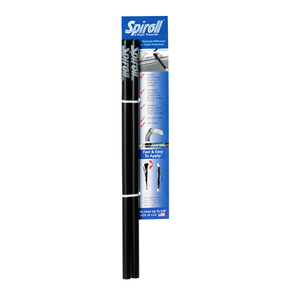 Spiroll Chafe Guard Black for Lines up to 5/8 Inch Diameter - Pair