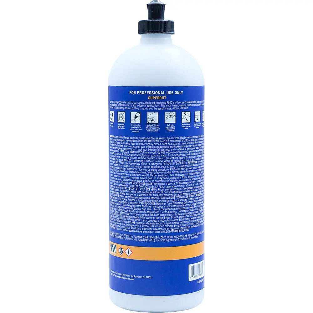 Malco Super Cut Compound - 32oz for Gel Coat, Fiberglass, and Painted Surfaces