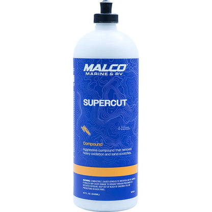Malco Super Cut Compound - 32oz for Gel Coat, Fiberglass, and Painted Surfaces