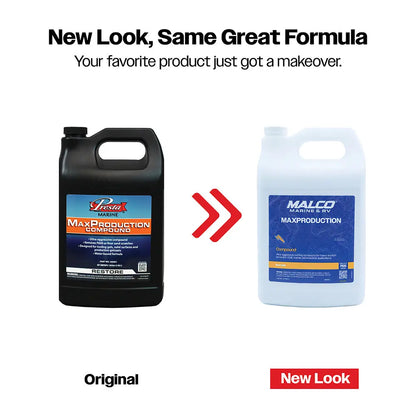 Malco MaxProduction Compound - 1 Gallon for Heavy Scratch Removal and Gloss Enhancement
