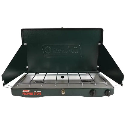 Coleman PerfectFlow 2-Burner Classic Camping Stove with WindBlock Panels