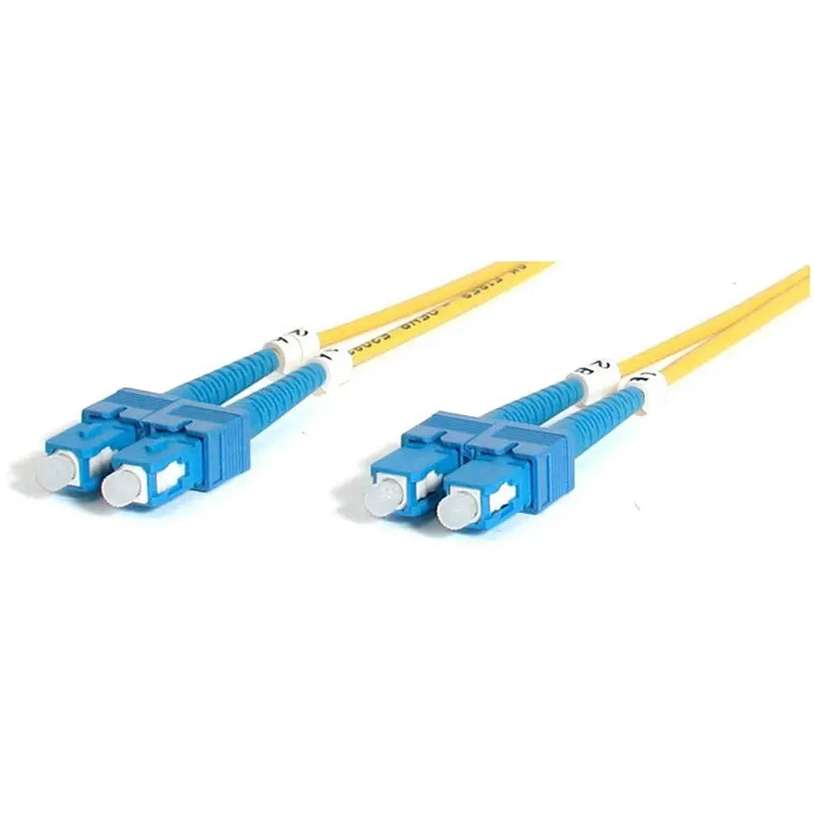 StarTech.com 2m Fiber Optic Duplex Patch Cable SC to SC OS1 Single-Mode LSZH Jacket