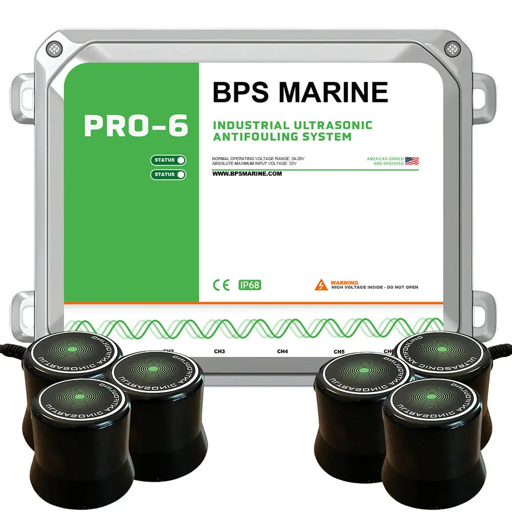 BPS Marine PRO-6 6-Transducer Ultrasonic Antifouling System – 24VDC for Hulls up to 75ft