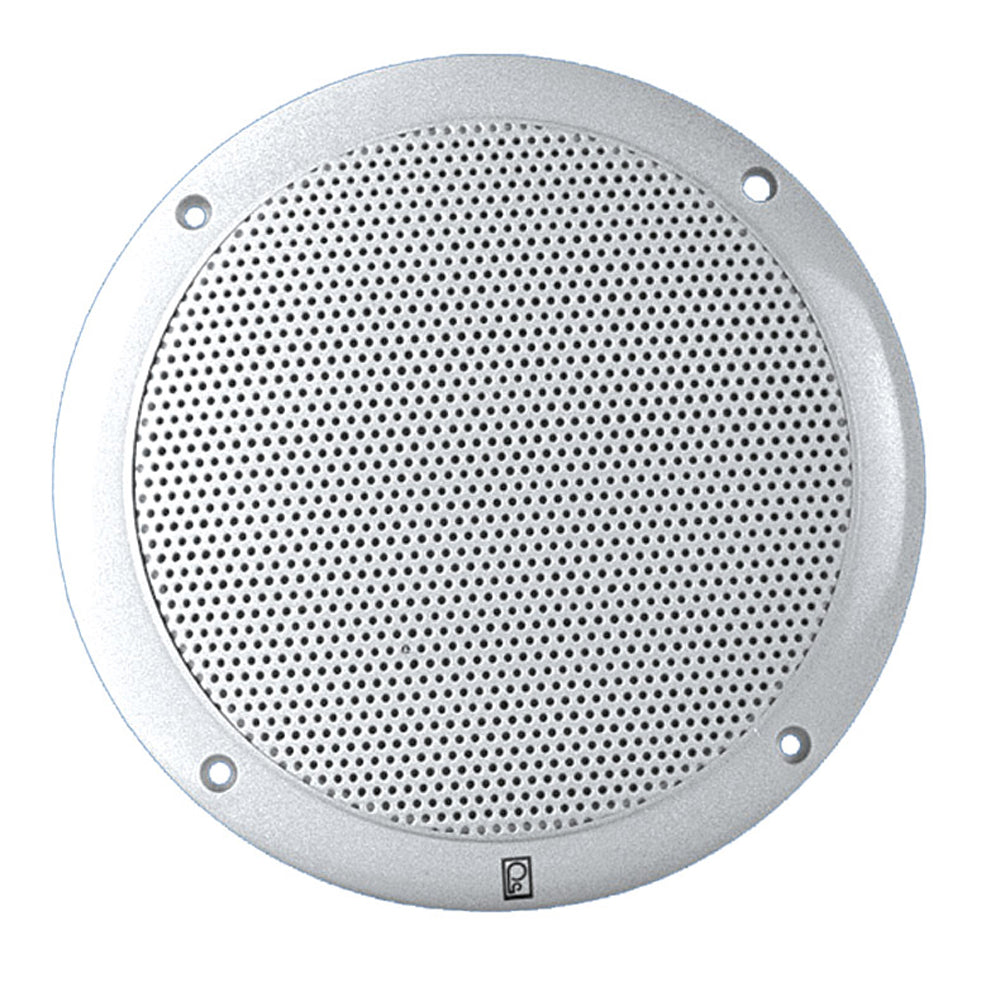 Poly-Planar MA-4055 5-Inch 60 Watt Waterproof Coaxial Marine Speakers - White