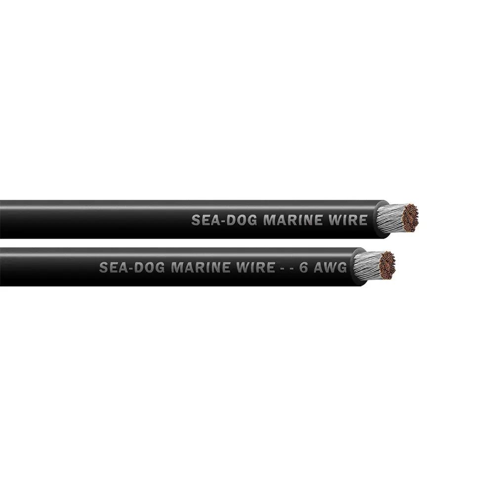 Sea-Dog 6 AWG Black Battery Cable - 25 Feet for Reliable Power Connections