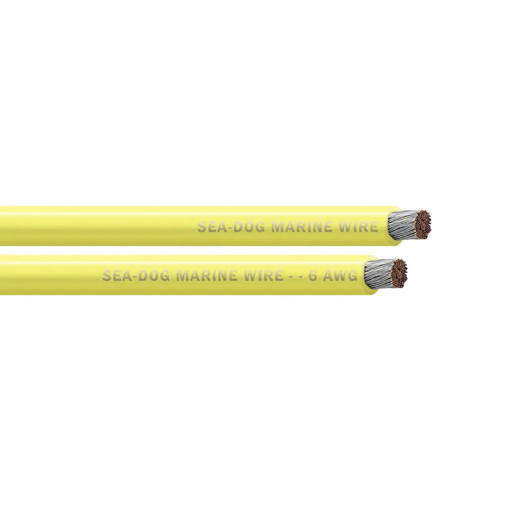 Sea-Dog 6 AWG Yellow Battery Cable - 25 Feet for Marine and Automotive Applications