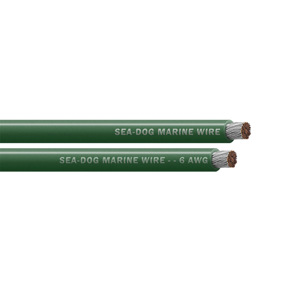 Sea-Dog 8006040 6 AWG Green Tinned Copper Battery Cable, 25 ft