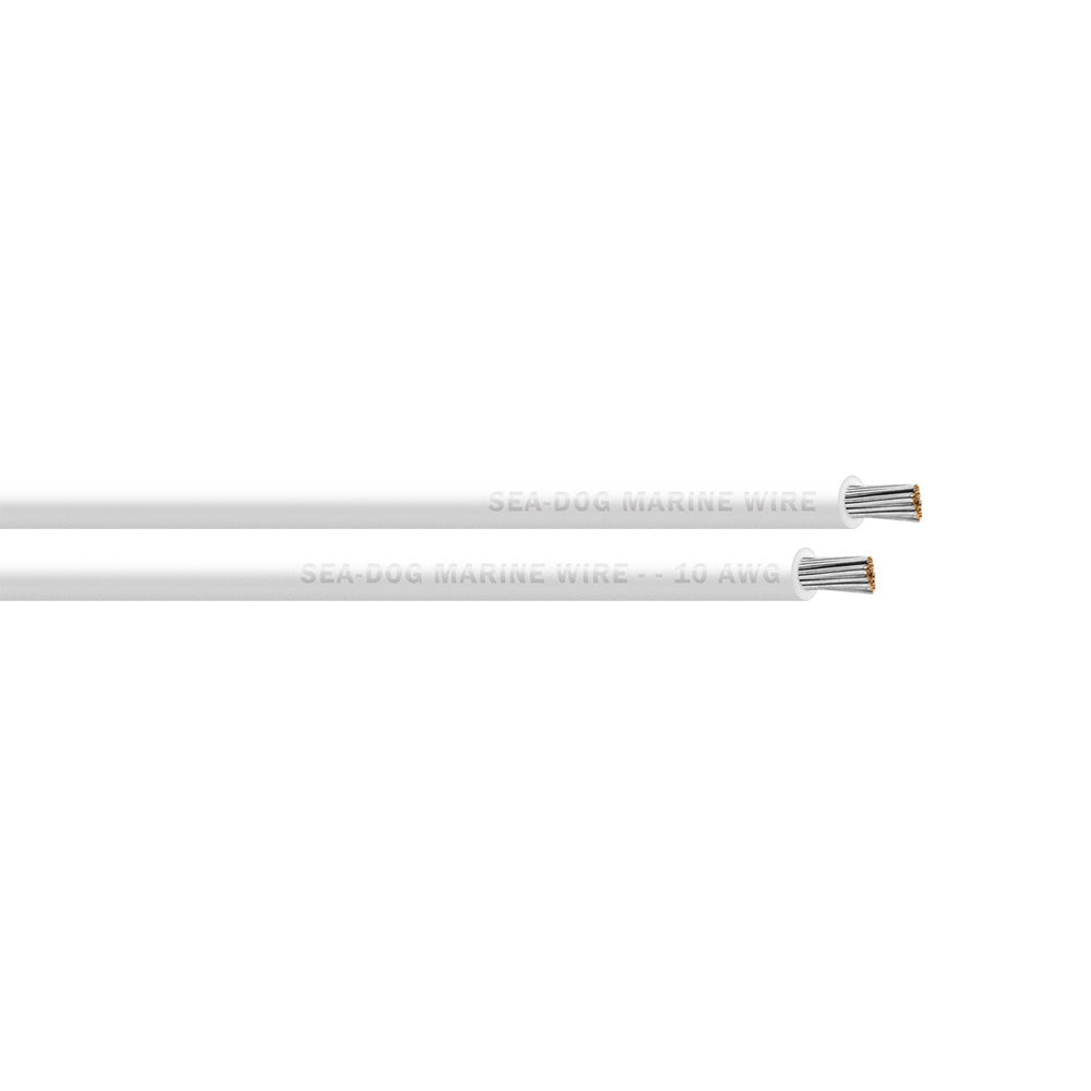 Sea-Dog 8010054 10 AWG White Tinned Copper Primary Marine Wire, 250 ft