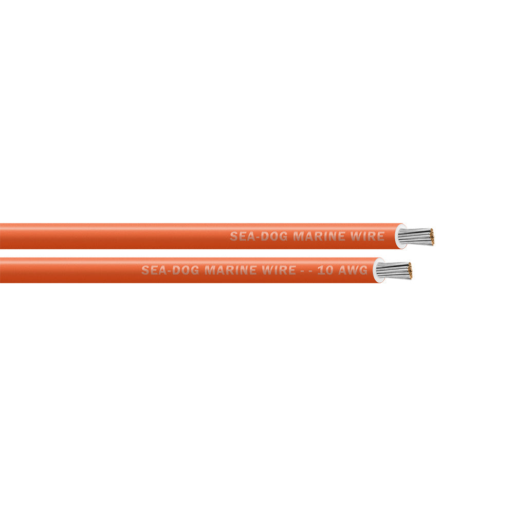 Sea-Dog 8010080 10 AWG Orange Tinned Copper Primary Marine Wire, 25 ft