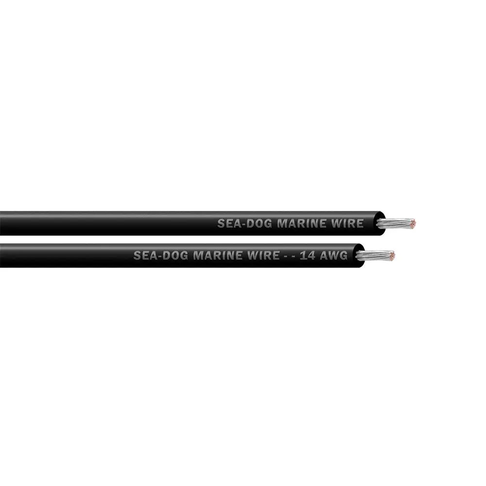 Sea-Dog 14 AWG Black Primary Marine Wire - 25 Feet, Tinned Copper Stranded Cable