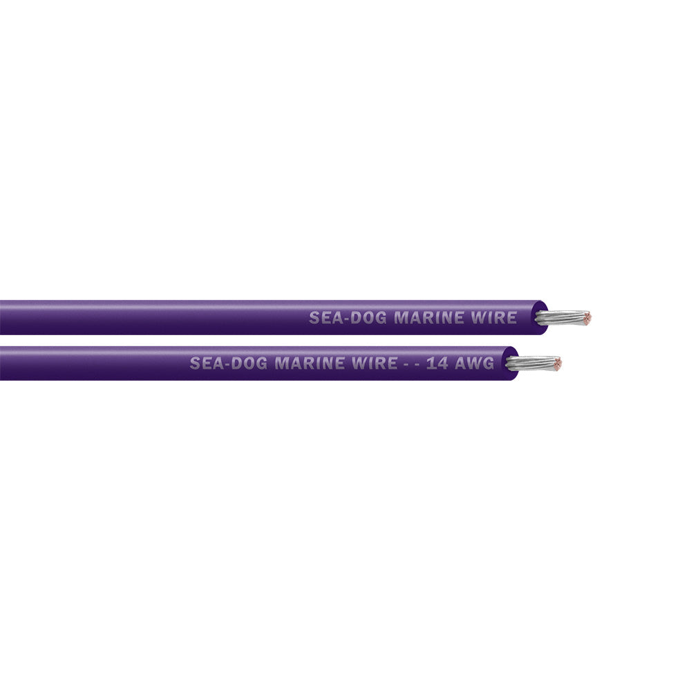 Sea-Dog 14 AWG Purple Primary Marine Wire – 25 Feet, Tinned Copper Stranded Cable