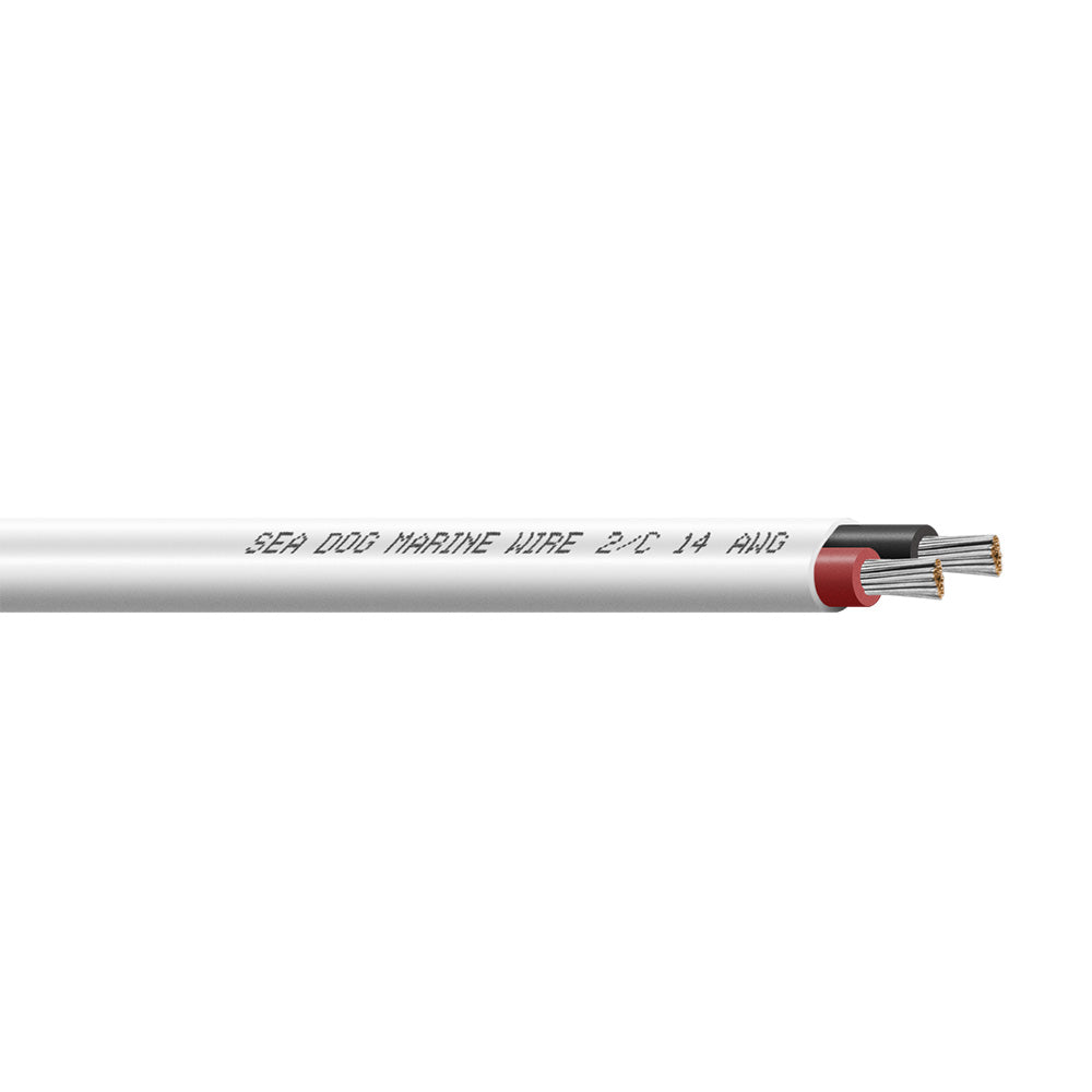 Sea-Dog 14/2 AWG Flat Duplex Marine Wire, Red/Black, 250 ft, Part 8014204