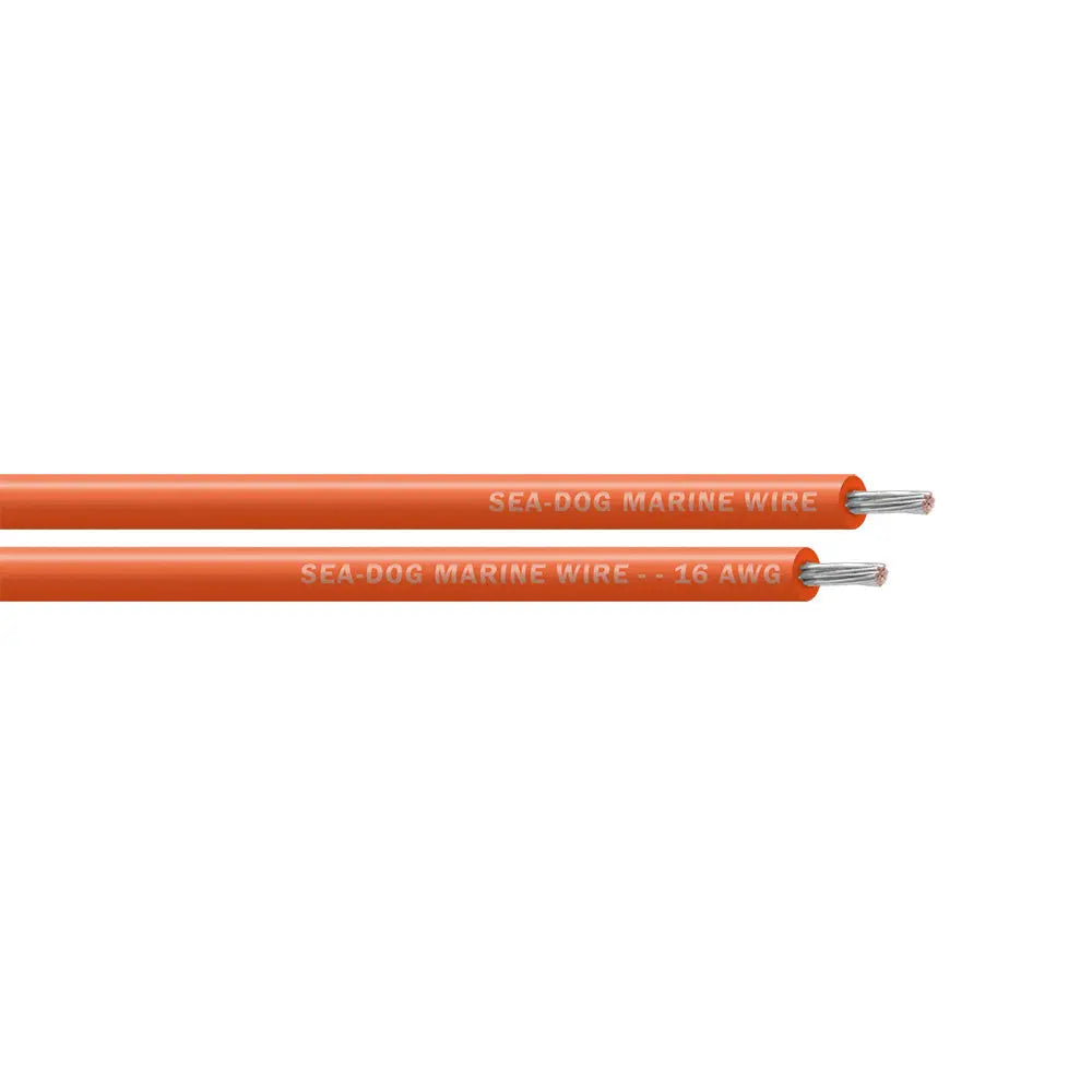 Sea-Dog 16 AWG Orange Primary Marine Wire - 100 Feet, Tinned Copper Stranded Cable