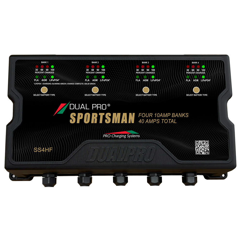 Dual Pro Sportsman HF 40A 4-Bank High Frequency Battery Charger, Model SS4HF