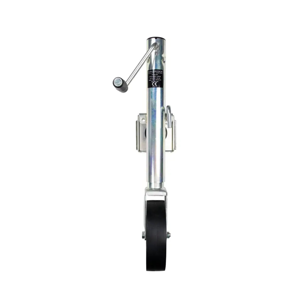 Powerwinch Utility Series Trailer Jack - 1500 lb Bolt-On, Single Wheel, Zinc Finish