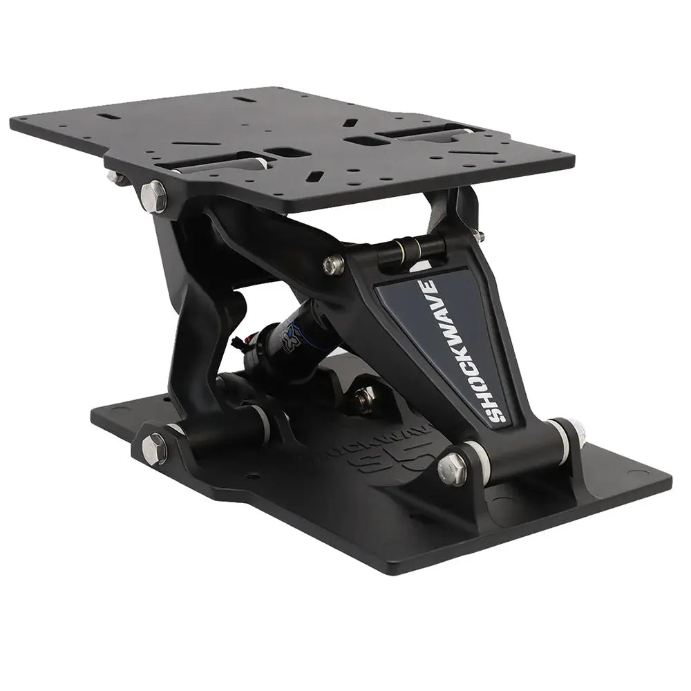 Shockwave Seats S5-LW Suspension Base in Black with Adjustable Shock for Marine Use