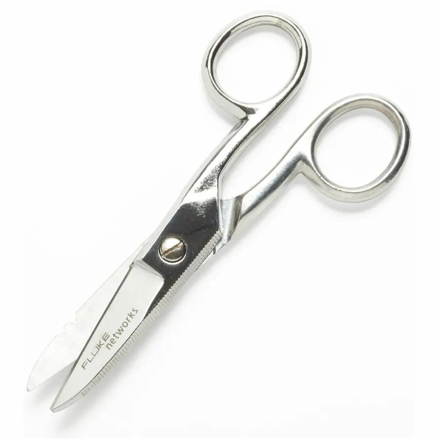 Fluke Networks 44500000 Electrician's Snips - Ergonomic Steel Cutting Scissors for Electrical Work