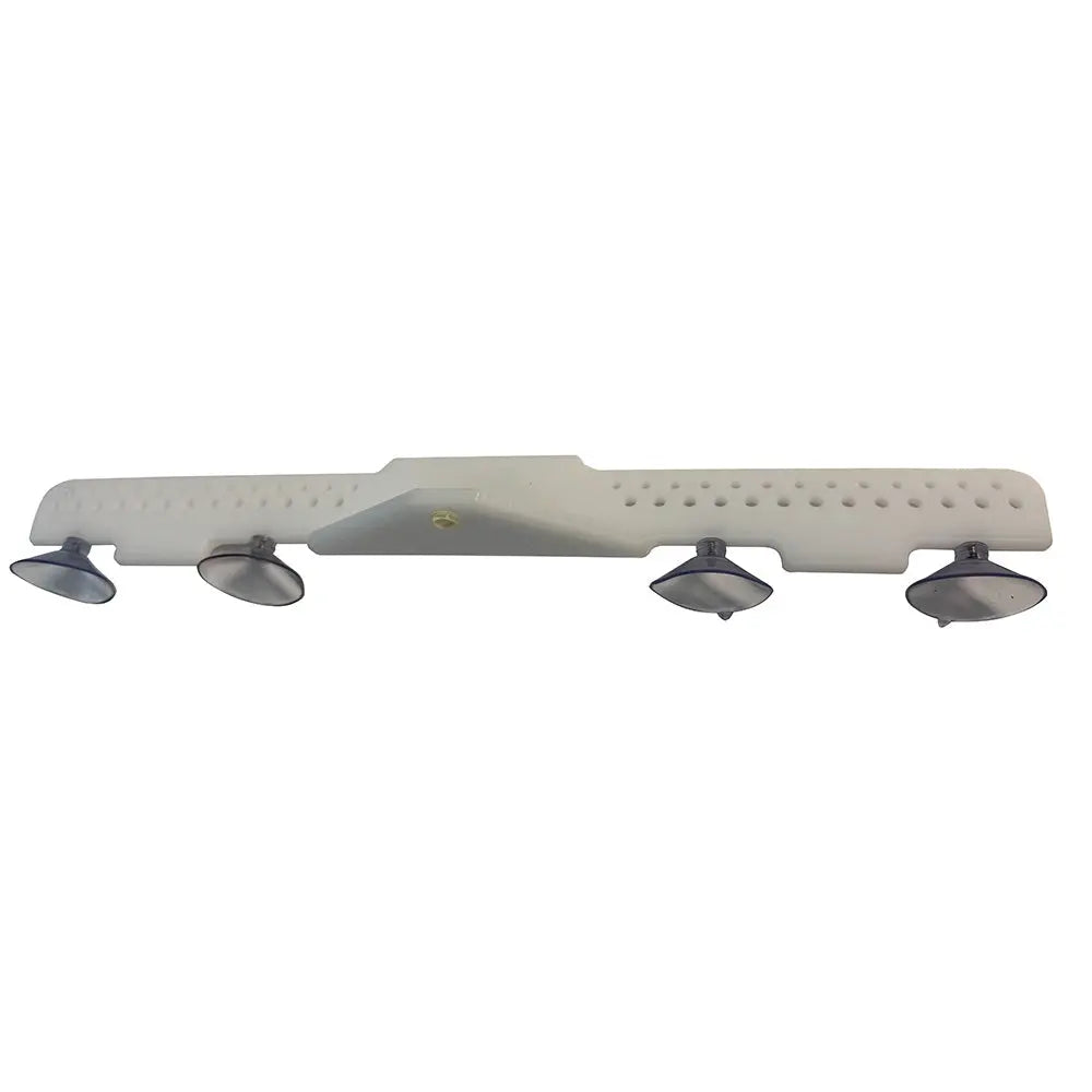Deep Blue Marine 18-inch Acrylic Lure Rack with Suction Cup Mount - White