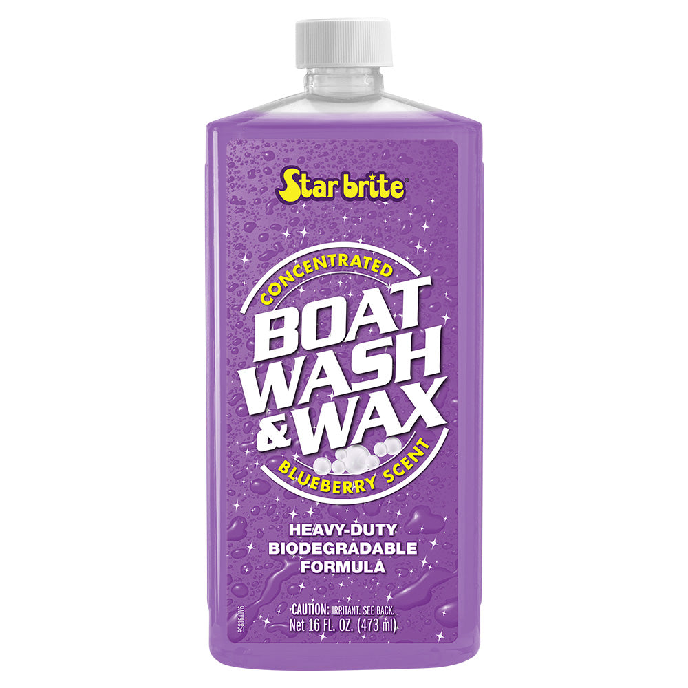 Star brite Boat Wash & Wax Heavy Duty Concentrate with Blueberry Scent, 16 oz