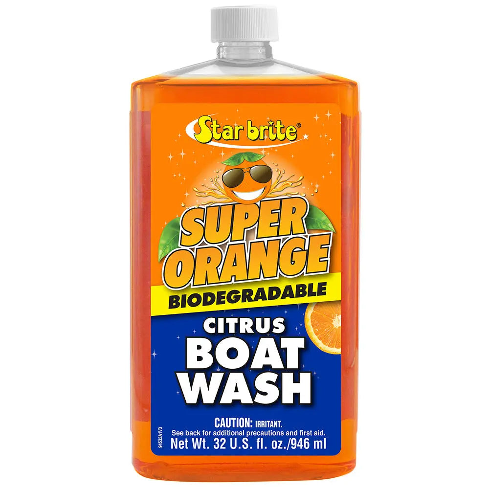 Star brite Super Orange Citrus Boat Wash Concentrate - 32 oz for Marine Surface Cleaning