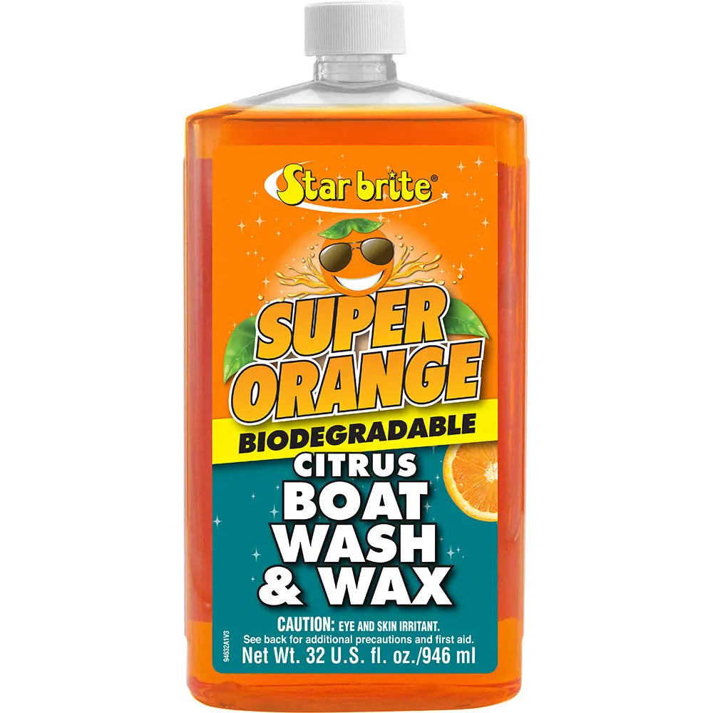 Star brite Super Orange Citrus Boat Wash & Wax - 32 oz for Fresh and Salt Water Boats
