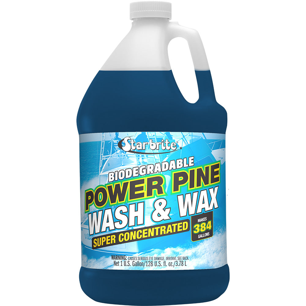 Star brite Power Pine Boat Wash & Wax - 1 Gallon Concentrated Marine Grade Formula
