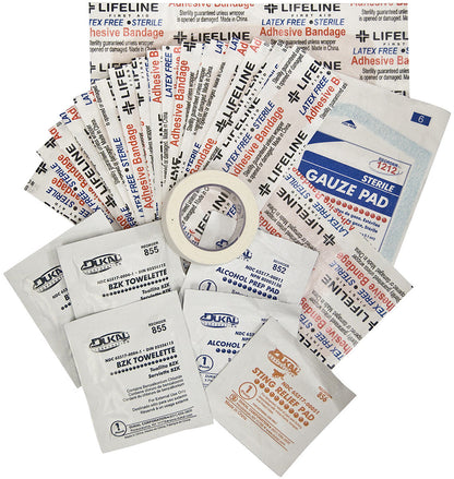 LIFELINE Weather Resist First Aid Kit - Compact Emergency Medical Supplies