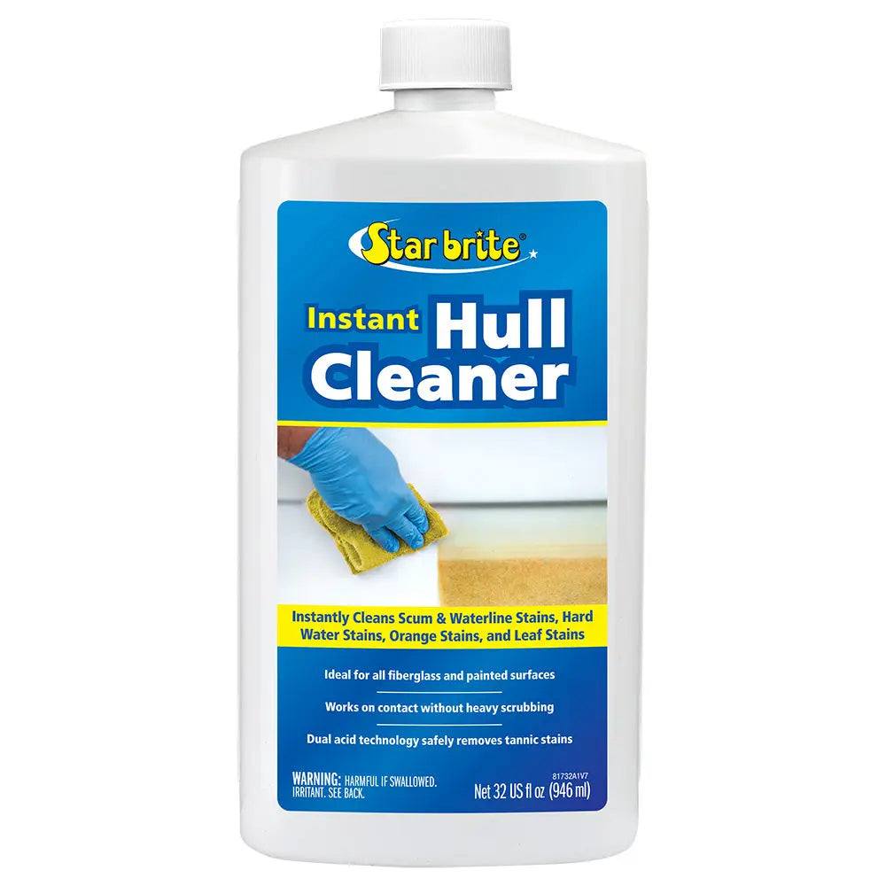 Star Brite Instant Hull Cleaner 32 oz - Wipe On, Rinse Off Formula for Boat Surfaces