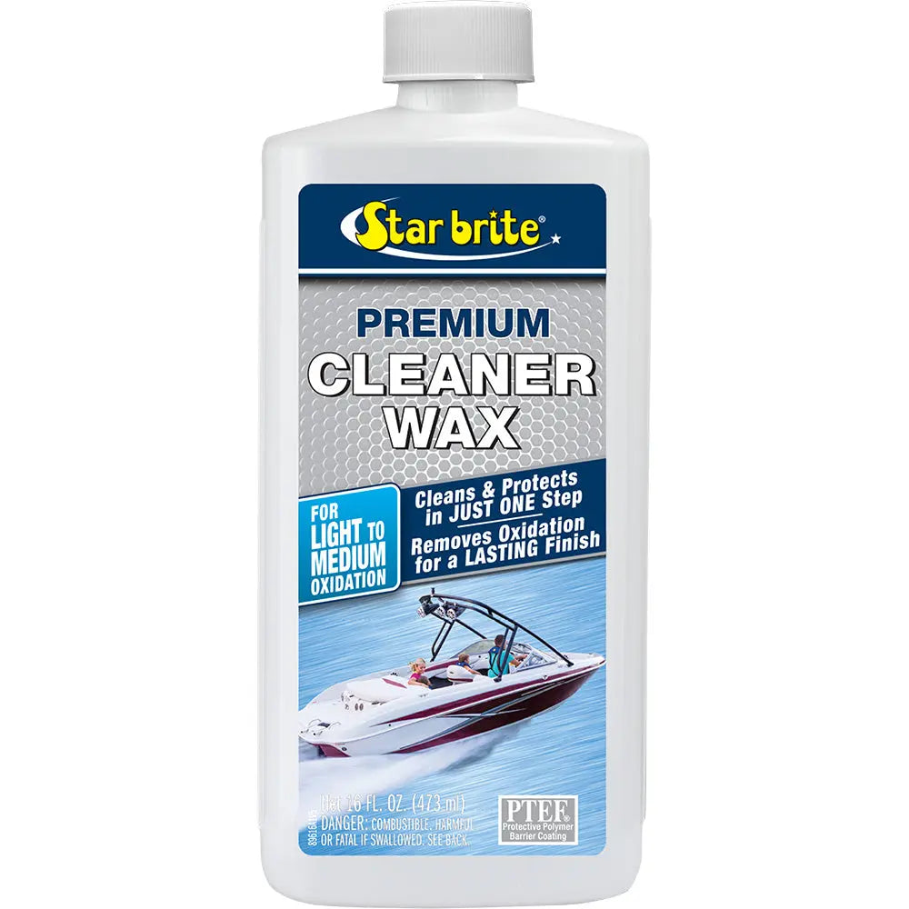 Star Brite Premium Cleaner Wax One-Step 16 oz - Marine and Automotive Surface Protection