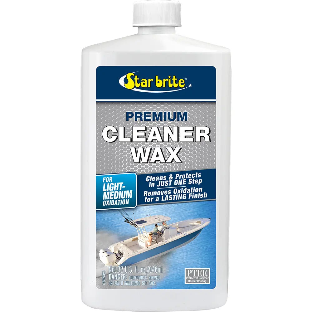 Star brite Premium Cleaner Wax - One-Step 32 oz for Marine and Automotive Surfaces