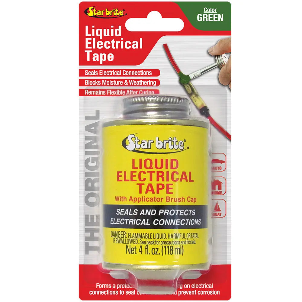 Star brite Liquid Electrical Tape - Green, 4 oz for Waterproof and Insulation Protection