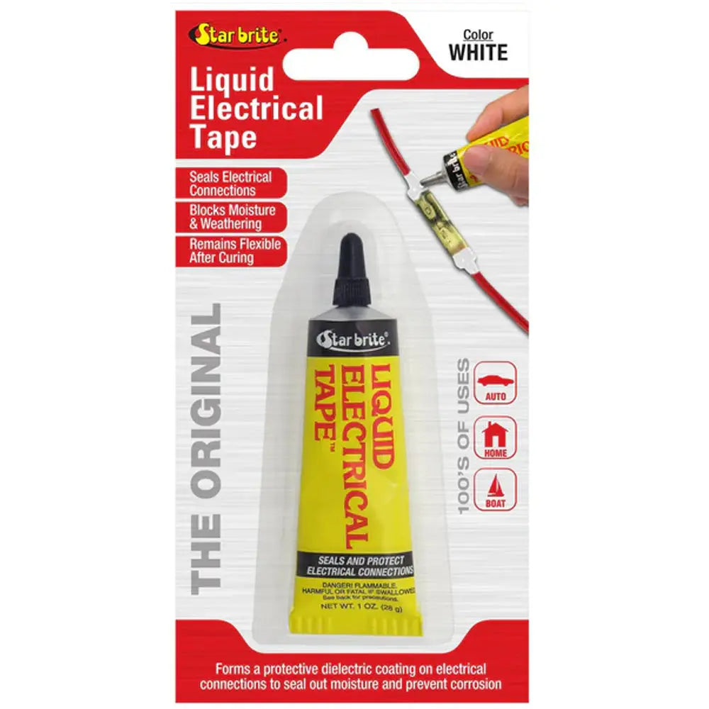 Star brite Liquid Electrical Tape - White, 1 oz - Waterproof and UV-Resistant Coating for Electrical Connections