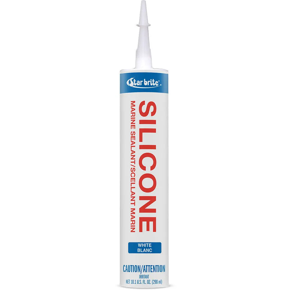 Star brite Marine Silicone Sealant - White - 10.3 oz for Waterproof Marine and Home Repairs