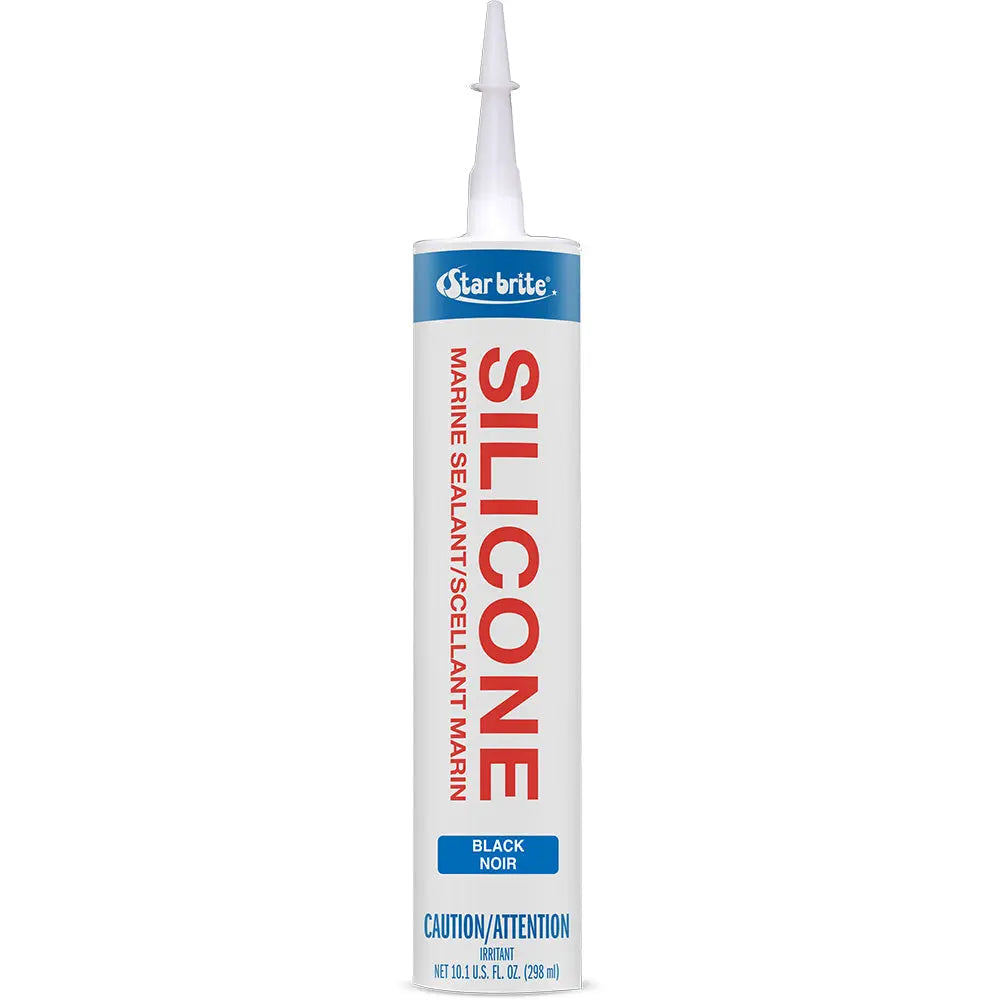 Star brite Marine Silicone Sealant - Black - 10.3 oz for Marine and Home Use