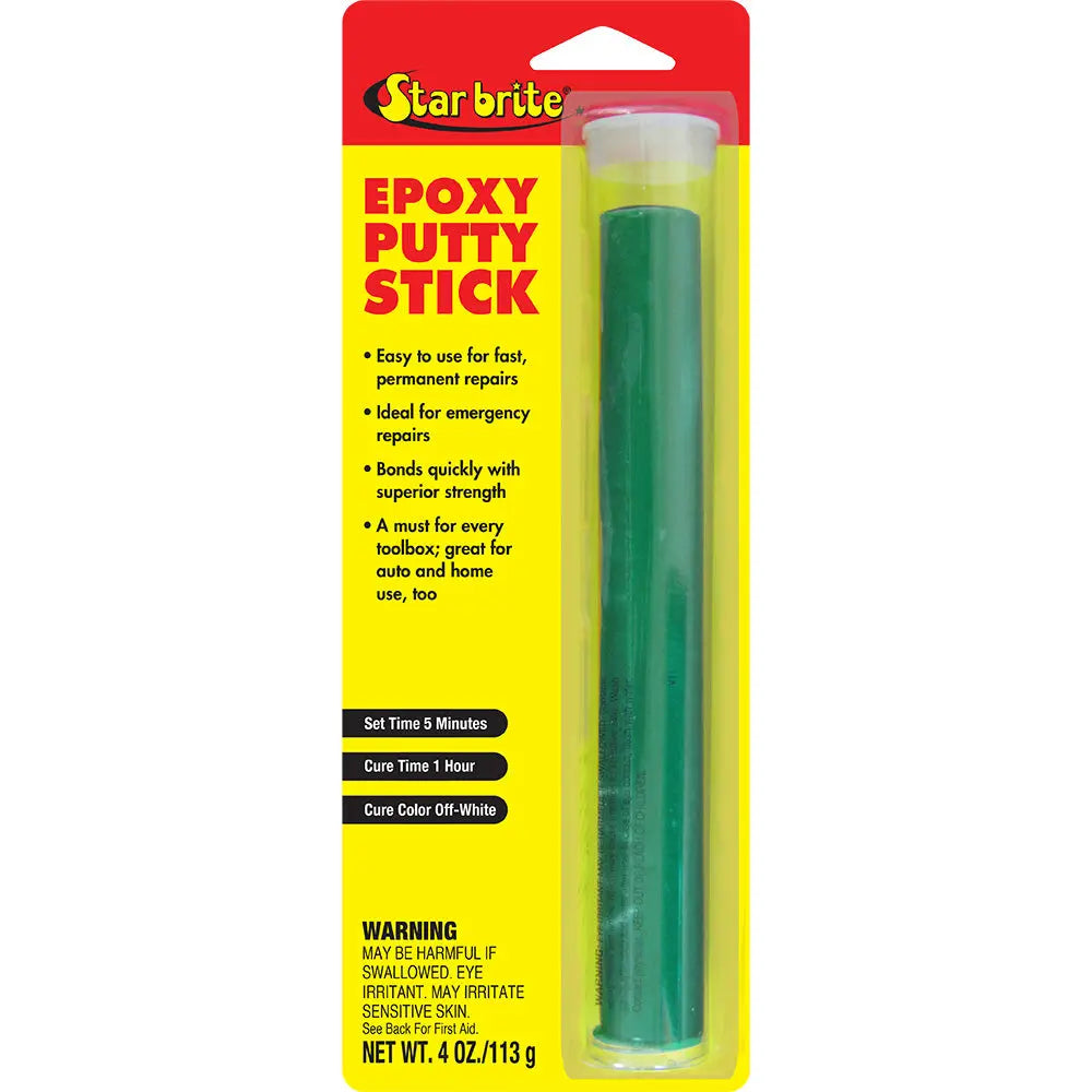 Star brite Epoxy Putty Stick - 4 oz for Fast & Permanent Repairs on Fiberglass, Metal, Wood, and Plastics