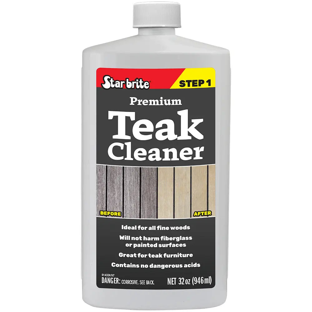 Star brite Premium Teak Cleaner Step 1 - 32 oz for Outdoor and Indoor Teak Furniture