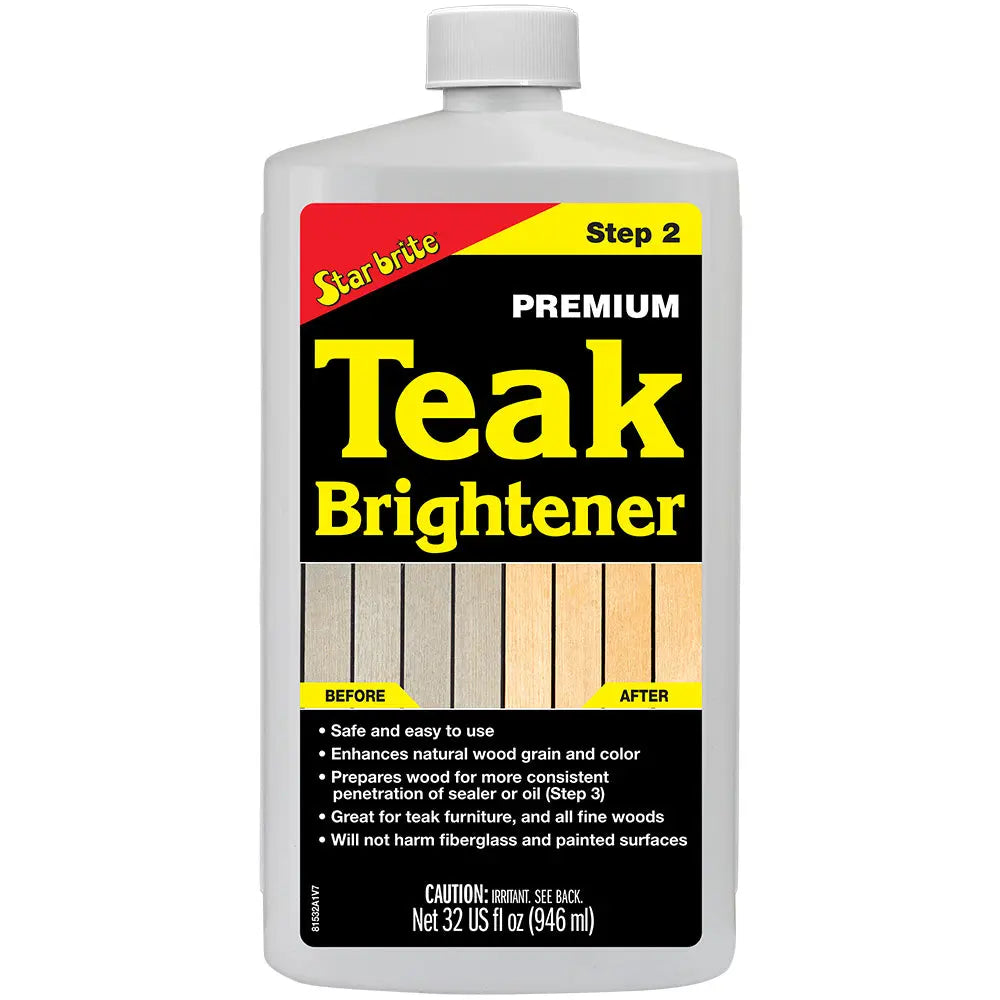 Star brite Premium Teak Brightener - 32 oz for Restoring and Enhancing Teak and Fine Woods